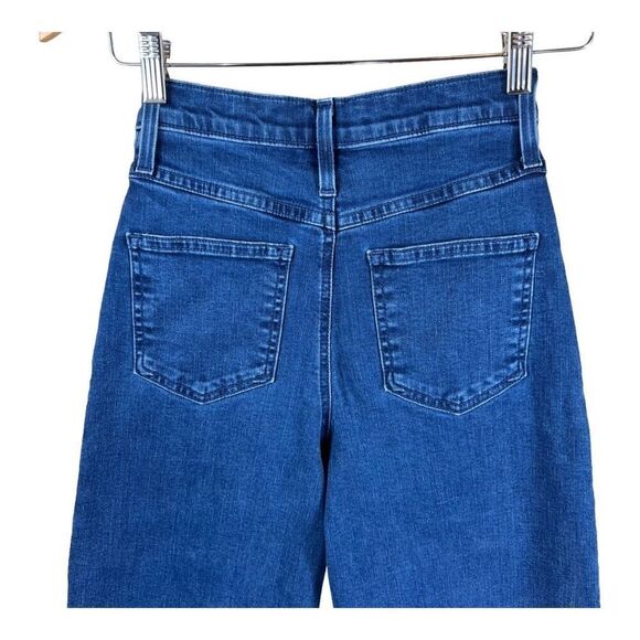 Iris Denim Edge of Seventeen High Rise Dark Blue Wide Flare Jeans - Picture 8 of 12